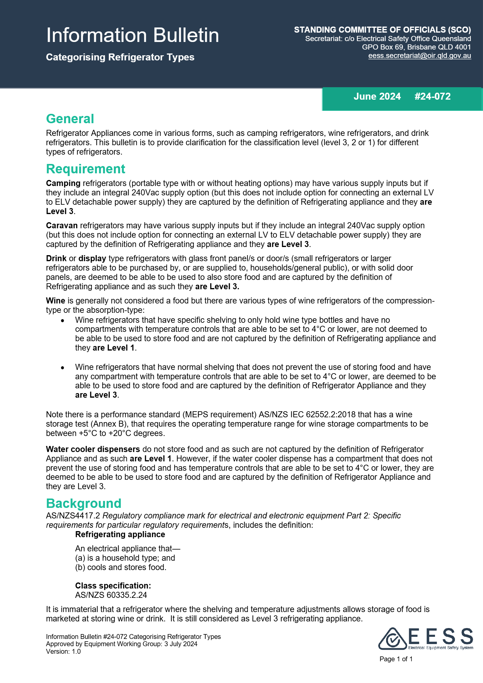 Information Bulletin 24-072 Categorising Refrigerator Types V1.0_1